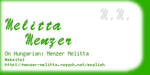 melitta menzer business card